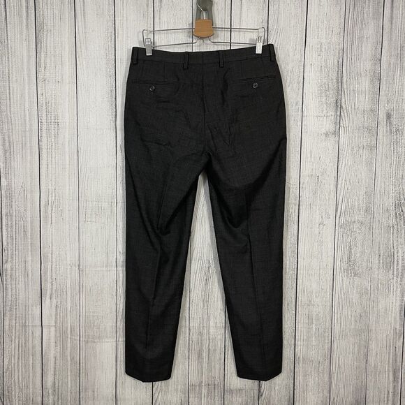 Lauren Ralph Lauren Men's W32 x L30 Gray Glen Check Flat Front Dress Pants - Picture 8 of 8